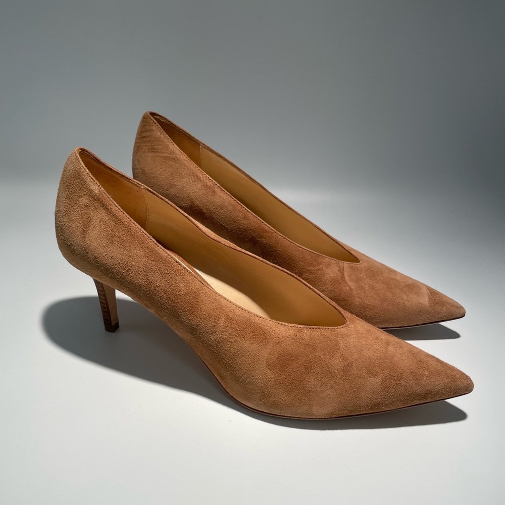 M. Gemi Tan Suede Kitten Heel